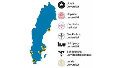 Sweden BSL3 network map